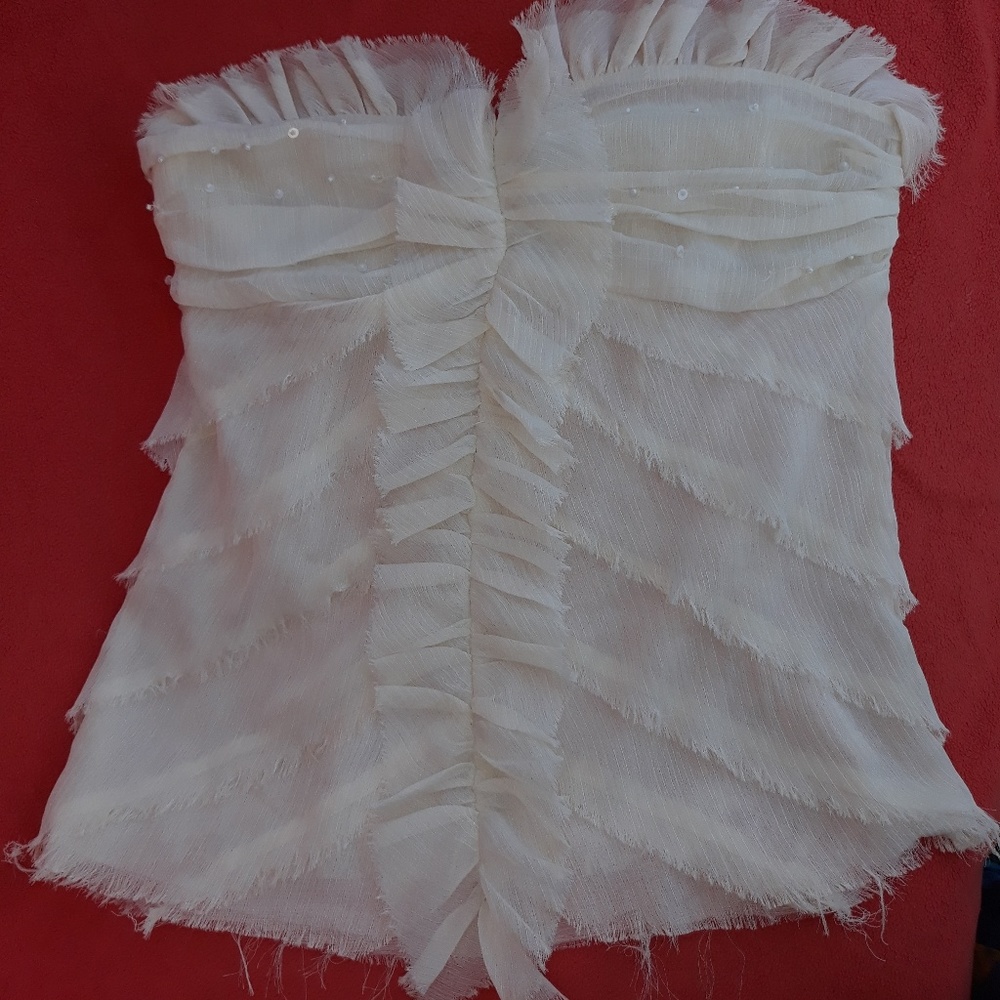 Strapless sheer top size medium